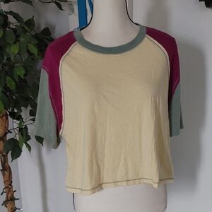 SO Retro Colorblock Oversized Crop L